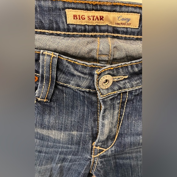 BIG STAR CASEY ⭐️ Womens Blue Low-Rise Bootcut Jeans ⭐️ Size 29L (Like-New) - Picture 4 of 9